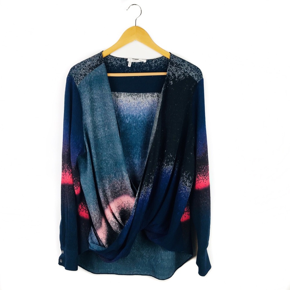 Derek Lam crossover silk blouse